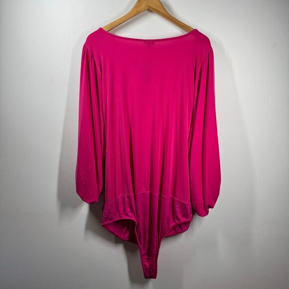 Torrid Body Suite Women 5X Plus Size NWT Pink Long Flow Sleeve 4116514 Career - Picture 7 of 9